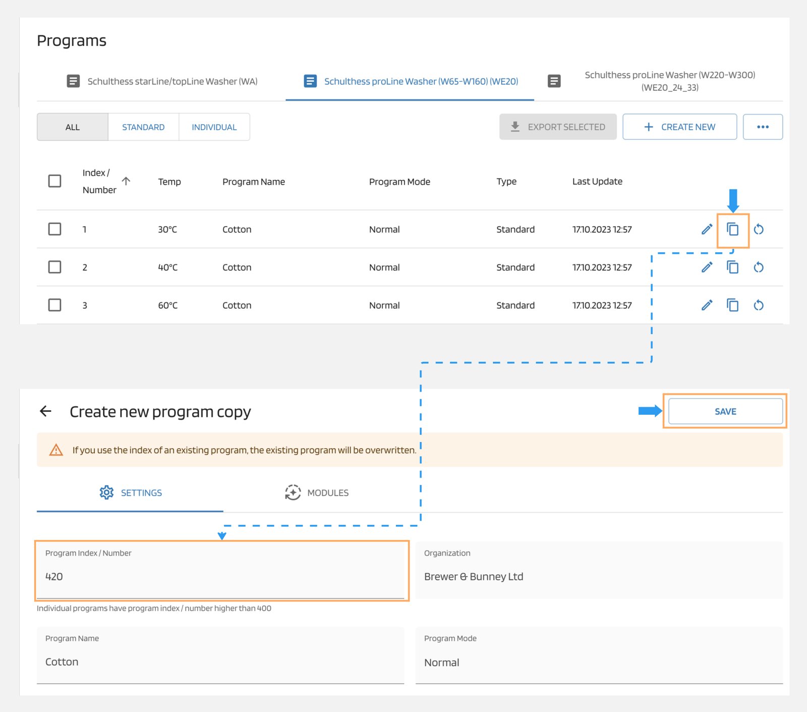 Create a New Program Copy Create a New Program Copy